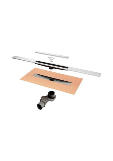 Hüppe River Duş Kanalı Yandan Çıkışlı 60 Cm Mat Satine Krom