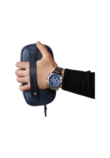 Mft Leather Hakiki Deri Unisex El Çantası Naina 1134 Tiguan Lacivert