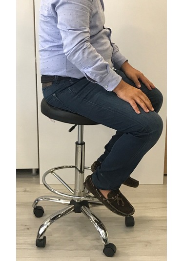 Dekofis Krom Çemberli Tabure