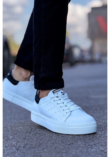 Ch983 - Cbt Tennis Erkek Ayakkabı Beyaz/sıyah Çok Renkli