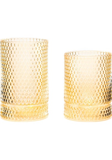 Amber Diamond Cam Vazo/mumluk 14 Cm