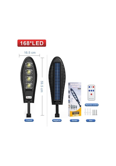 1 Paket 3000w Dış Mekan Güneş Led Lamba 4 Mod Su Geçirmez Dış Aydınlatma C-1pack With Ir-126led