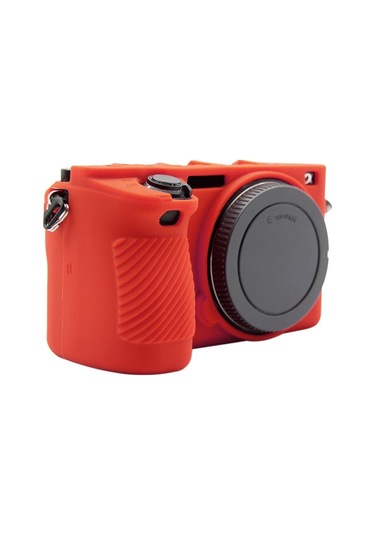 Sony Ilce-6500 İçin Puluz Soft Silikon Koruyucu Kılıf Kırmızı Diğer