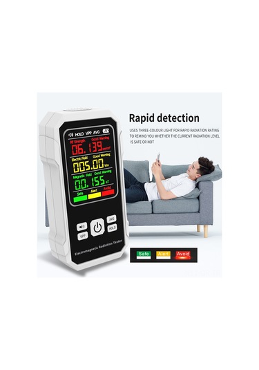 Singree Taşınabilir Elektromanyetik Radyasyon Ölçer - Rf, Elektrik Ve Manyetik Alan Ölçümü İle 3 Renkli Gösterge