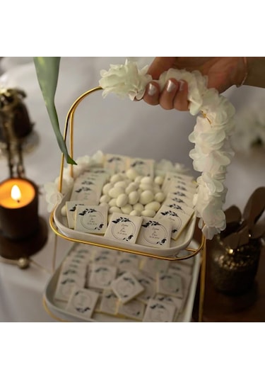 Niven Gold Söz Nişan Kız İsteme Çikolatası Altın - Gümüş