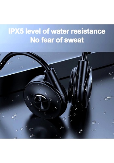 Jeemson M1 Kemikiletim Kulaküstü Kulaklık, Bt5.0, İki Mikrofonlu, Ipx5 Su Geçirmez, Spor İçin Kırmızı