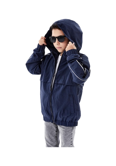 Benitto Kids Erkek Çocuk Kapüşonlu Yağmurluk 51362 Lacivert