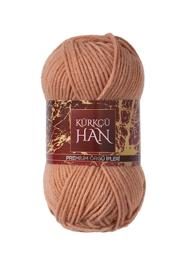 Kürkçü Han Dekor 100gr 100m El Örgü İpi Koyu Badem