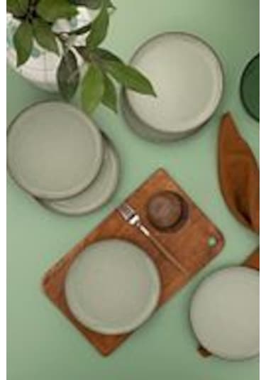 Moderna 6 Parça 19 Cm Düz Tabak Yeşil