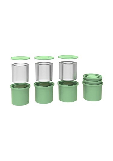 Yifomall Silikon Buz Kalıbı Seti - Ayrılabilir Kapaklı, Yeşil, 3 Parça, İçi Boş Buz Küpleri İçin Pratik Çözüm Çok Renkli