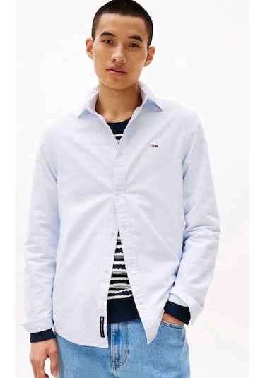 Tommy Hilfiger Erkek Oxford Gömlek Beyaz