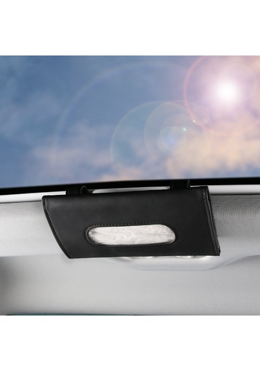 Neevoyu Araç İçin Asma Havlu Kutusu - Güneşlik Tutucu Klasik Siyah Kelebek Desenli Araç Dekorasyon Aksesuarı Diğer