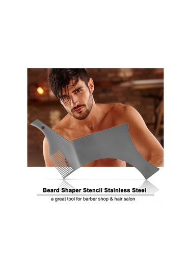 Yifomall "paslanmaz Çelik Sakal Şekillendirici Şablon - Tıraş Makinesi Ve Trimmer İle Mükemmel Hatlar İçin"