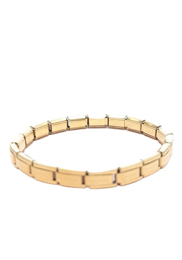 Çelik Bileklik İnce İtalyan Charm Model Unisex Erkek Kadın 3 Mm 18 Cm Altın Sarısı Gold Gold