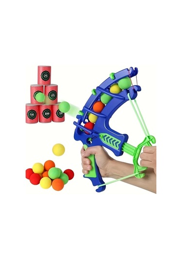 Hightower Yeşil Renkli Büyük Yay Ve Ok Oyuncak Eva Top Fırlatıcı İç Ve Dış Mekan Oyun