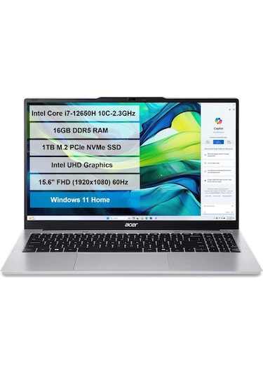 Acer AL15-71P-735B NX.J7LEY.001 i7-12650H 16 GB 1 TB SSD 15.6" W11H Dizüstü Bilgisayar