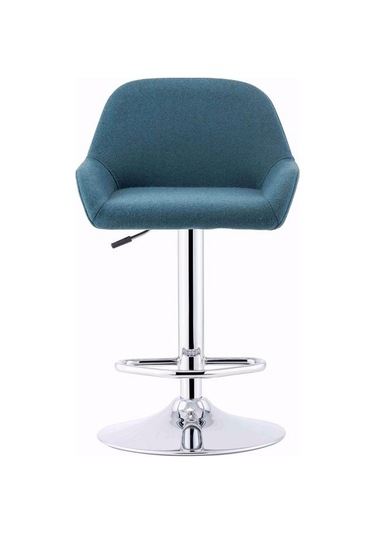 Aramis Gri Deri Bar Sandalye Gri