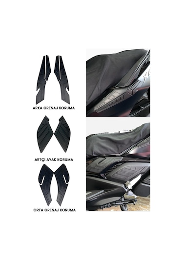 Xmax 250 2023-2025 Siyah Grenaj Koruma Seti