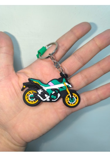 Silikon Kaliteli Motosiklet Anahtarlığı Esnek, Dayanıklı Ve Şık Tasarım Yeşil