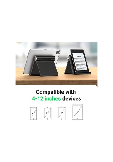 Cbtx Ugreen 50748 İpad Pro 11 İle Uyumlu Telefon Tutucu İpad Mini 6 Air İphone 13 Pro Max Galaxy S21 - Siyah