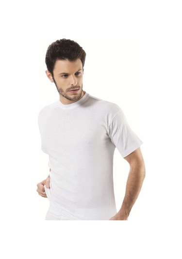 6 Lı Paket Hmd Kısakol Erkek Ribana Sıfır Yaka Fanila Atlet Beyaz