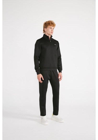 Jepublic Jp Scuba 1/2 Zıp Sweatshırt Siyah