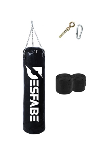 Desfabe BSS 70x25Cm Zincirli Kum Torba+Aparat+Bandaj Siyah