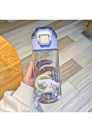 Miss Play Sanrio Kuromi Plastik Bardak, Gösterişli Çocuk Su Bardağı, Kullanışlı Kulp, Öğrenci Bardağı, Açılır Kapak, Doğrudan Içme Bardağı E4h3ıb Mavi/yeşil