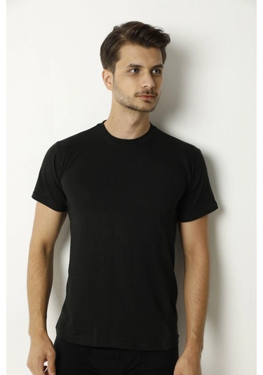 Saran Erkek Penye %100 Pamuk Sıfır Yaka Fanila Atlet 3007 - 6 Adet 001