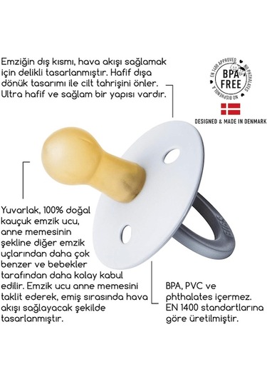 Bibs Colour 2'li Kauçuk Emzik No:1 Woodchuck 0-6 Ay Çok Renkli