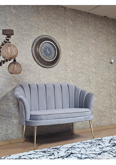 İkili İstiridye Gold Kaplama Sivriltme Ayak Çay Seti Koltuk İkili Çok Renkli