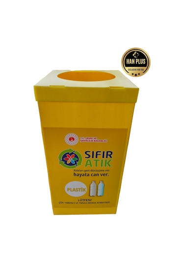 Sıfır Atık Kutusu Baskılı Geri Dönüşüm Kutusu 12 Adet Takım