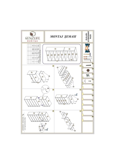Kenzlife Ayakkabılık Goya Byz 160 70 30 Arkalıksız Ayakkabı Ofis Dolabı İki Bölme Diğer