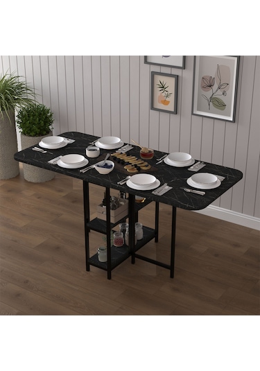 Metal Ayaklı Katlanır Mutfak Masası Km-31 Royal Mermer Royal Mermer