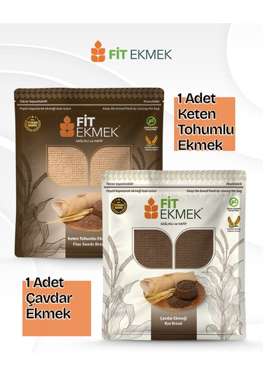 Fit Çavdar Lavaş Ekmeği 300gr Ve Keten Tohumlu Lavaş Ekmeği 300gr