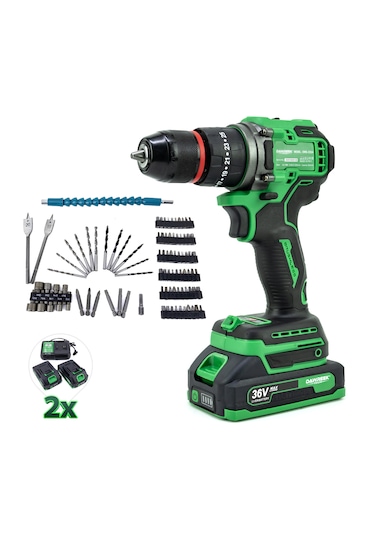 Dawreek 10MM 36V Kömürsüz Akülü Vidalama - Yeşil