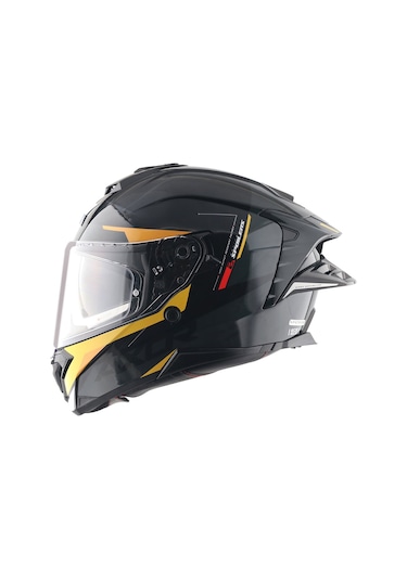 Axor Brutale Kryptıc Full Face Kapalı Kask Parlak Sarı - Siyah