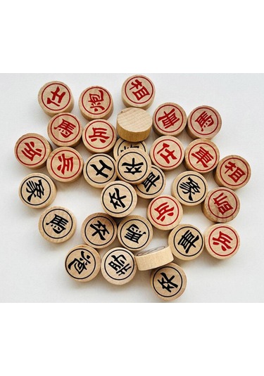 Suntek 32x Ahşap Satranç Taşları Eğitim Gençler Oyuncak