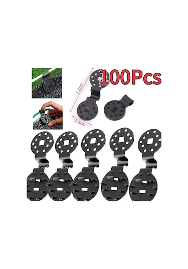 50/100 Adet Tente Plastik Klipler Açık Gölge Kumaş Net Klip Kamp Bahçe Aletleri Bahçe Binaları Çit Ağı Düzeltme Kelepçesi Tente Kanca Mavi