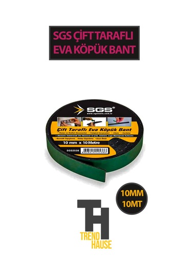 Sgs Çift Taraflı Eva Köpük Bant 10mmx10mt