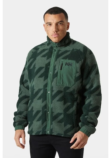 Helly Hansen Erkek Panorama Printed Pile Snap Mont YESIL