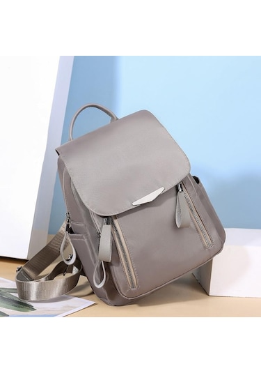 Haki Yogodlns Kadın Oxford Su Geçirmez Omuz Çantası Paketi Kadın Rahat Büyük Kapasiteli Sırt Çantası Haki