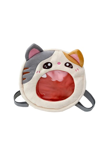 Suntek Karikatür Peluş Sırt Çantası Sevimli Büyük Bebeksiz Gri