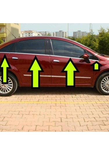 Linea Cam Çitası 8 Parça Krom 2014 2015 2016 2017 2018 2019 2020