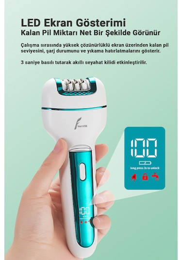 3 İn 1 Elektrikli Epilatör Tıraş Makinesi Bacak Koltukaltı Epilas