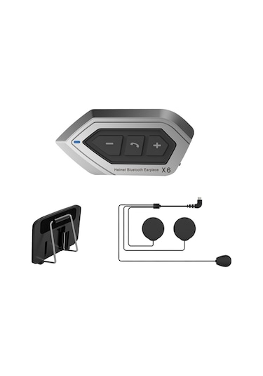 Ximistore9 X6 Motosiklet Kask Kulaklığı - Bluetooth 5.0, 1500mah, Ipx67 Su Geçirmez, Çift Bağlantı, Gürültü Önleme