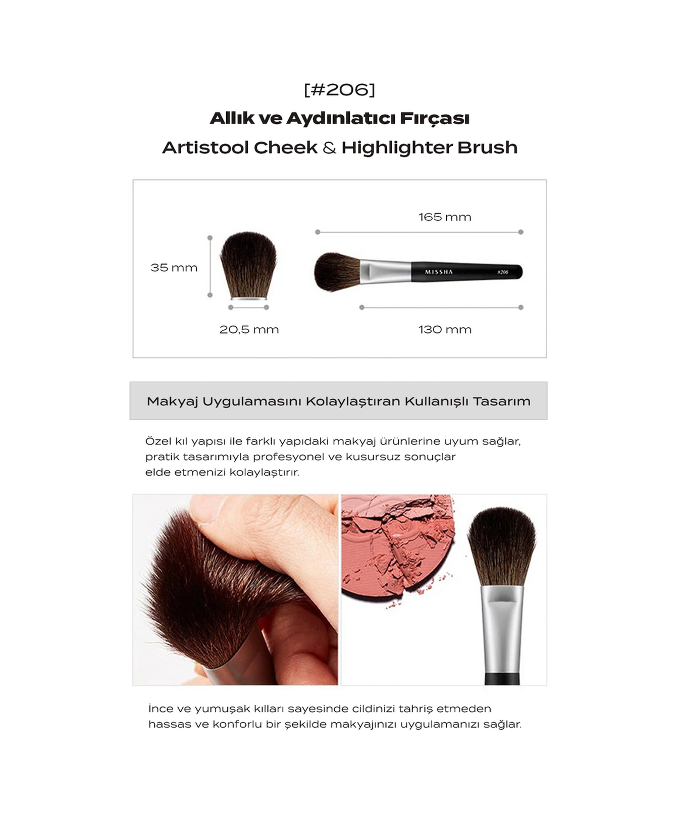 Missha Artistool Cheek & Highlighter Brush 206
