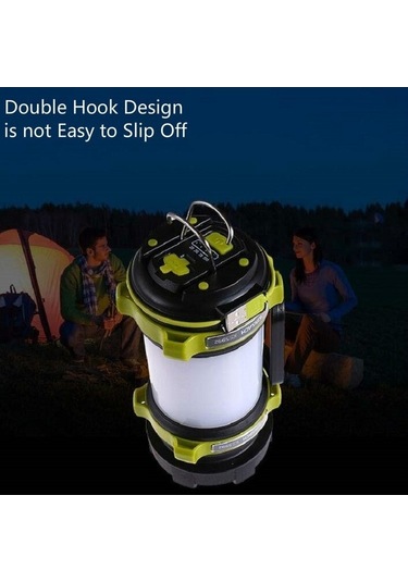 Wondernest Kınsach Led Projektör Dış Mekan Şarjlı El Feneri Kamp Işığı Fonksiyonel El Feneri Siyah Siyah