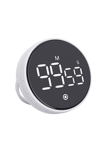 Dofolink F2 Manyetik Dönüşümlü Elektronik Zamanlayıcı: Mute/sesli, Geri/sayım, Öğrenci Alarmı, Dahili Pil, Açık Beyaz