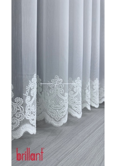 Tül Perde Brillant Marka Tt Zemin Etek İşleme Nil Desen Çok Renkli